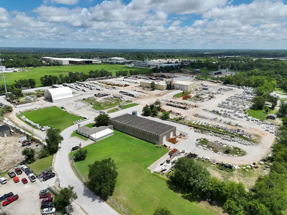 A wider view of the office property and surroundings.